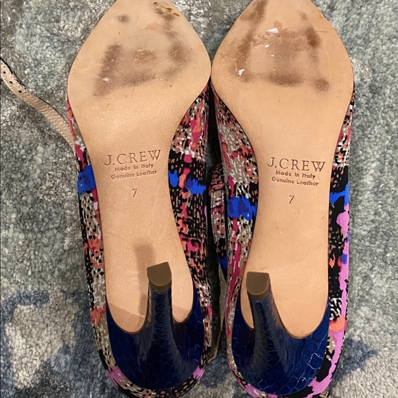 RARE J. Crew Everly Multi color T Strap Pumps - Picture 4 of 7